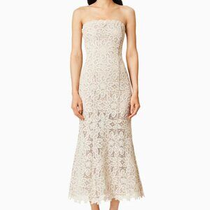ELLIATT Dreamer Lace Midi Dress In Ivory